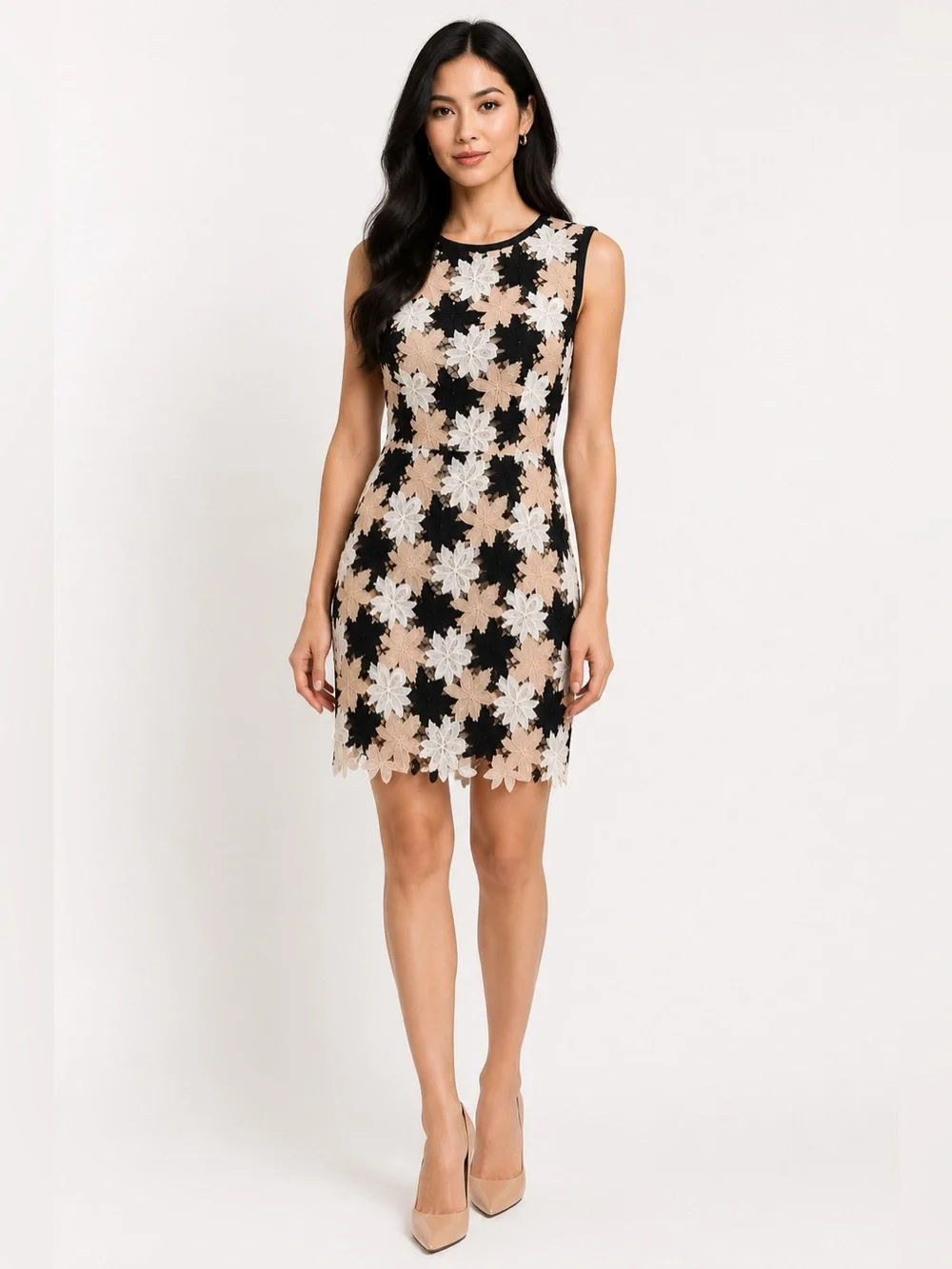 Kate Spade Tiger Lily Black & Ivory Lace Sheath Dress - Sz 2